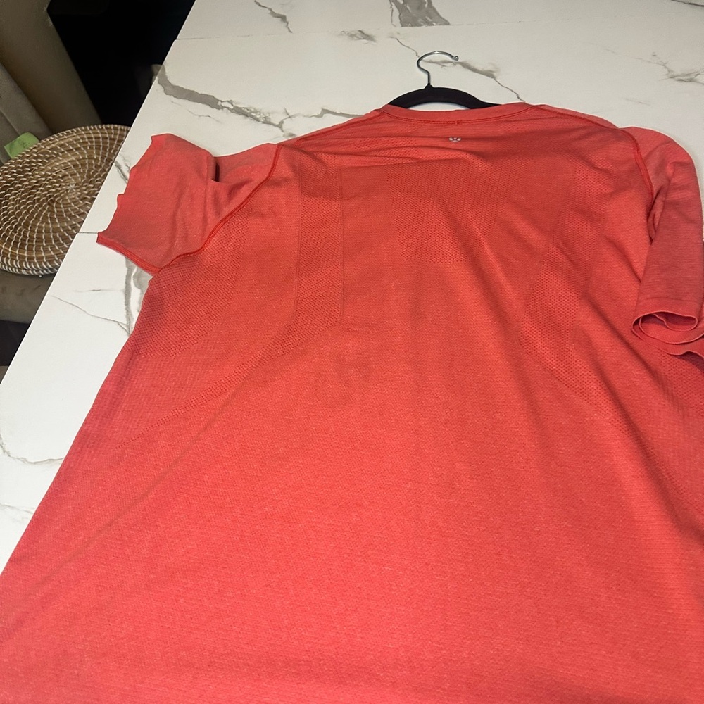 lululemon athletica Vibrant Coral Short Sleeve Tee